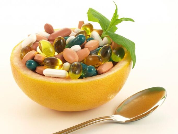 Una variedad de vitaminas para aumentar la potencia
